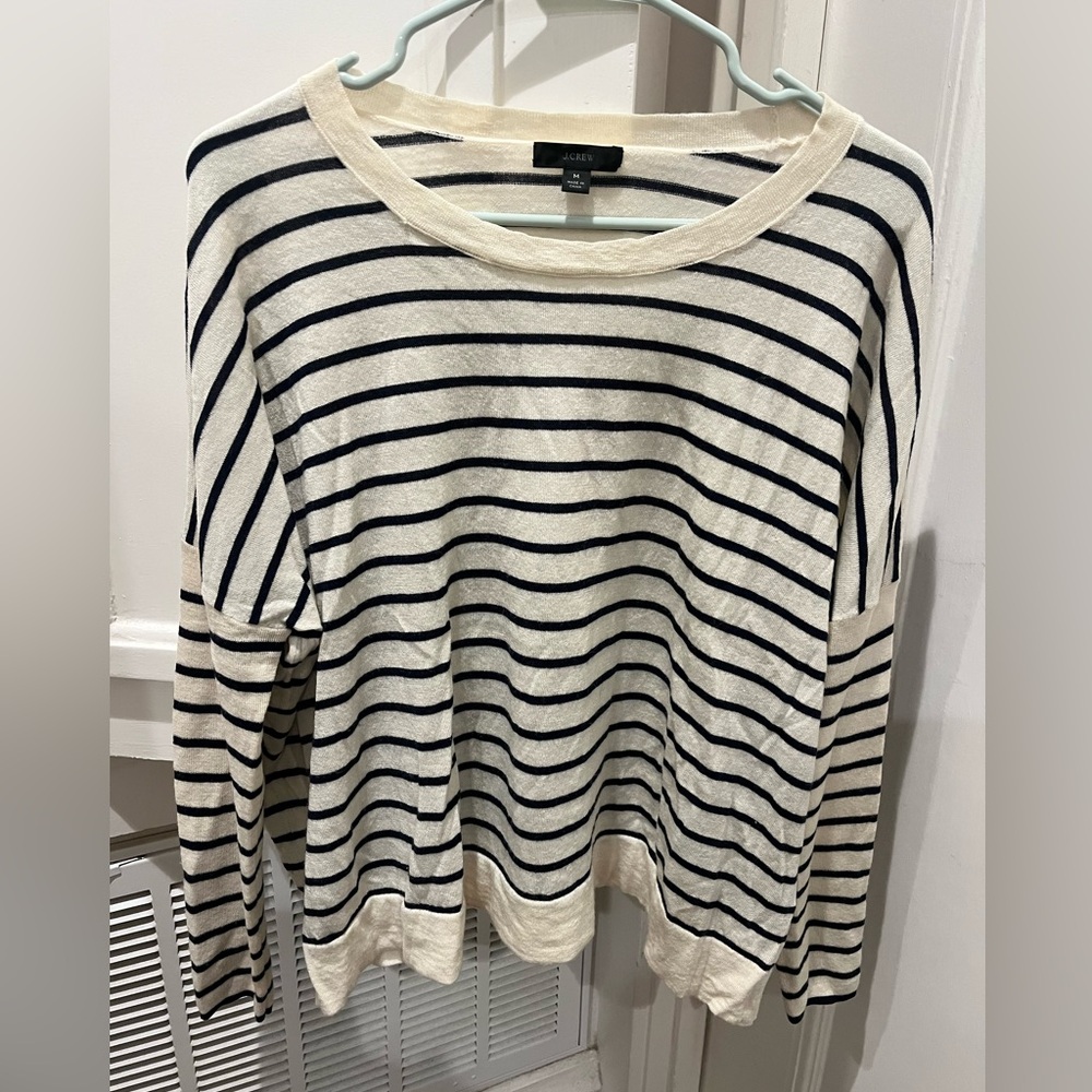 J. Crew striped merino wool sweater